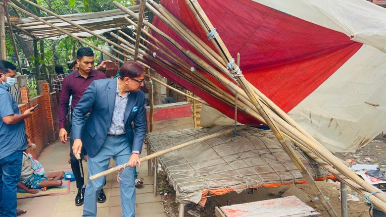 ফুটপাত ও সড়ক দখল কোনোভাবেই বরদাশত করা হবে না" — মেয়র ডা. শাহ