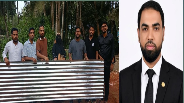 আনোয়ারায় বিধবাকে ঘরের টিন উপহার দিলেন চেয়ারম্যান প্রার্থী এড