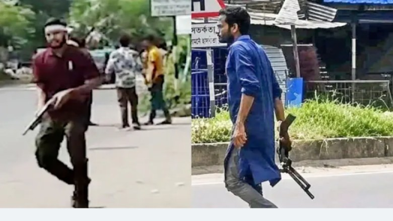 বিএনপির দুই পক্ষের সংঘর্ষ : অস্ত্রহাতে দুই যুবককে শনাক্ত করে