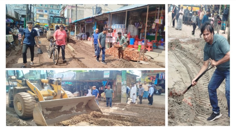 আনোয়ারায় নিজ অর্থায়নে সড়কের গর্ত সংস্কার করলেন বিএনপি নেতা ফরিদ উদ্দিন...