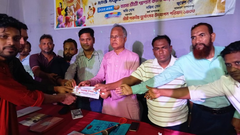 দুর্গাপূজায় প্রতিটি মণ্ডপে ওবায়দুল হক চৌধুরী রোকন সিআইপির পক